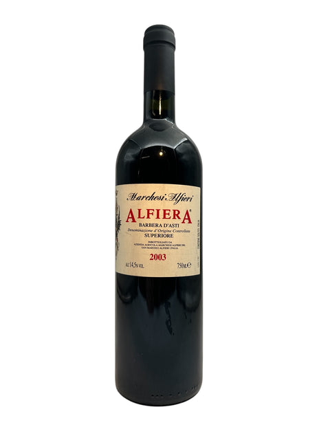 Bouteille de vin rouge Alfiera Marchesi Alfieri 2003