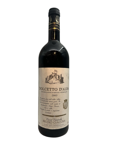 Bouteille de Dolcetto d'Alba Bruno Giacosa millésime 2003