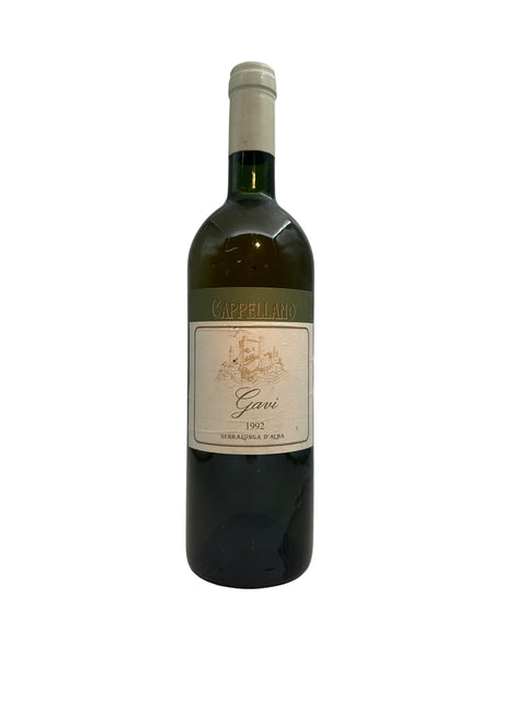 Bouteille de vin blanc Gavi Cappellano 1992
