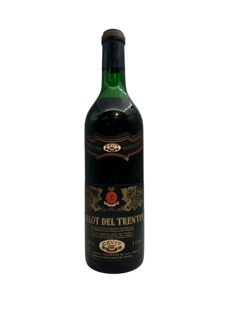 Bouteille de vin rouge Merlot del Trentino Cavit 1970