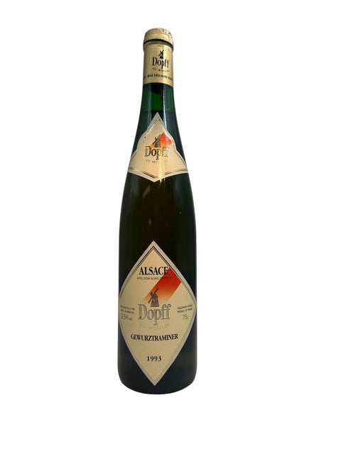 Bouteille de Gewurztraminer 1993 de Dopff en Alsace