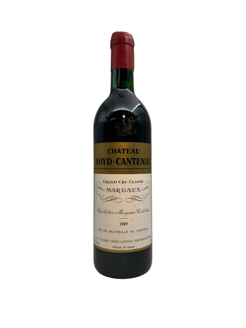 Bouteille de vin rouge Château Boyd-Cantenac Margaux 1989