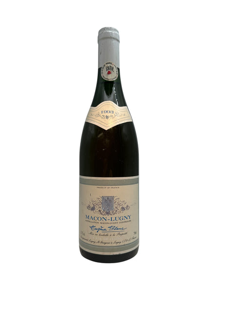 Bouteille de vin blanc Mâcon Lugny Eugène Blanc 1993