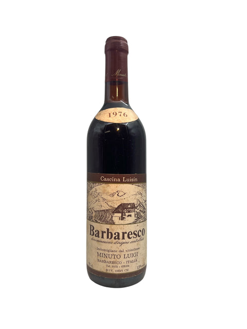 Bouteille de vin rouge Barbaresco Minuto Luigi 1976