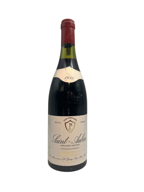 Bouteille de vin rouge Saint Aubin Mommessin millésime 1985