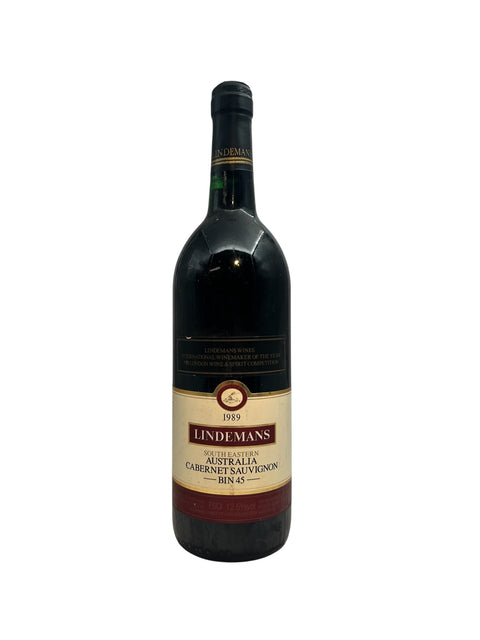 Bouteille de vin Cabernet Sauvignon Lindeman 1989