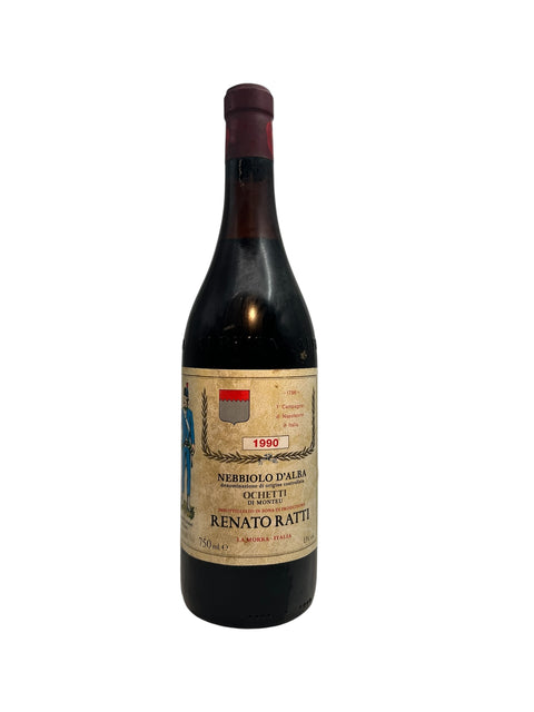 Bouteille de vin rouge Ochetti Renato Ratti 1990 Nebbiolo d'Alba