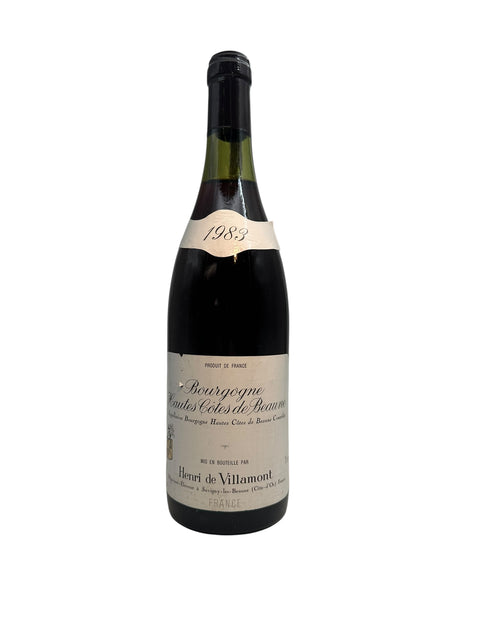 Bouteille de vin Henri de Villamont Bourgogne 1983