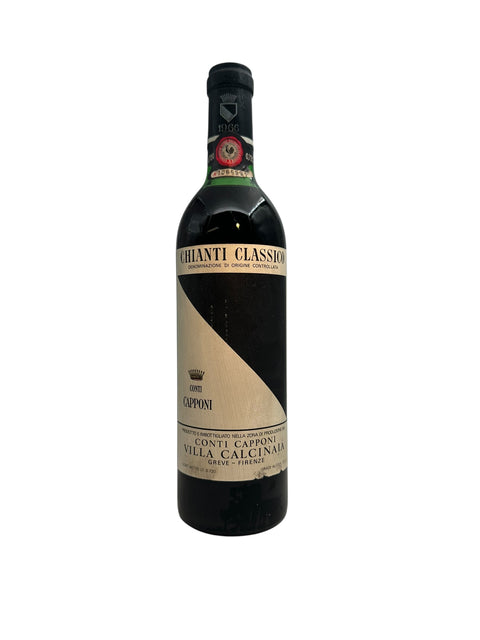 Bouteille de vin rouge Chianti Classico Conti Capponi millésime 1966