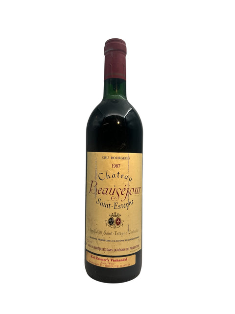 Bouteille de vin rouge Château Beauséjour 1987 de Saint-Estèphe
