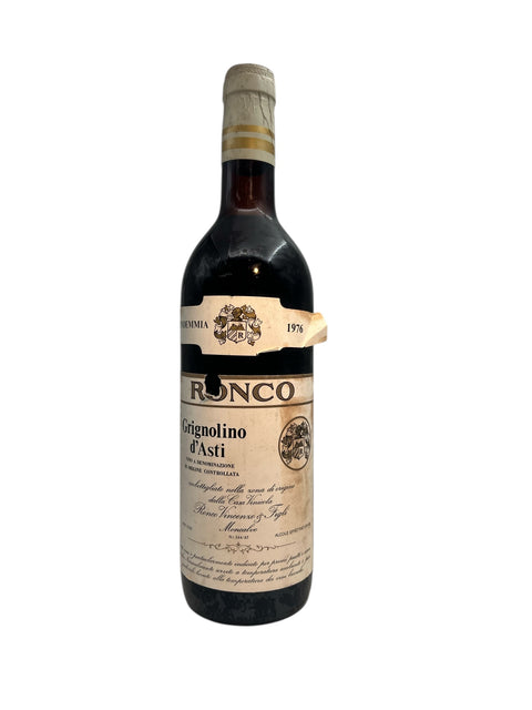 Bouteille de vin rouge Grignolino d'Asti Ronco 1976