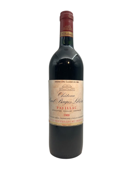 Bouteille de vin rouge Château Haut-Bages Libéral 1988