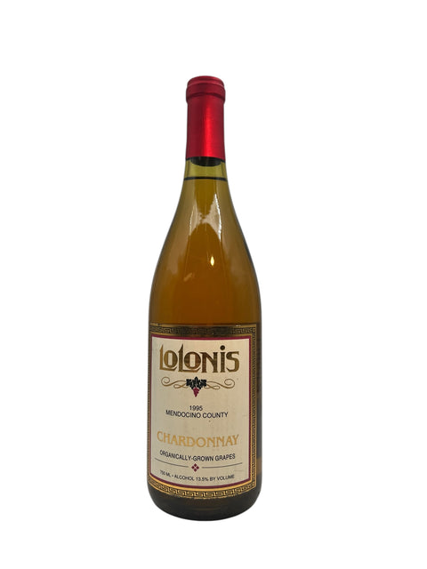 Bouteille de Chardonnay Lolonis 1995 avec capsule rouge