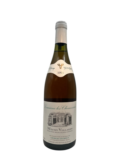 Bouteille de vin blanc du Domaine les Chenevières de 1993