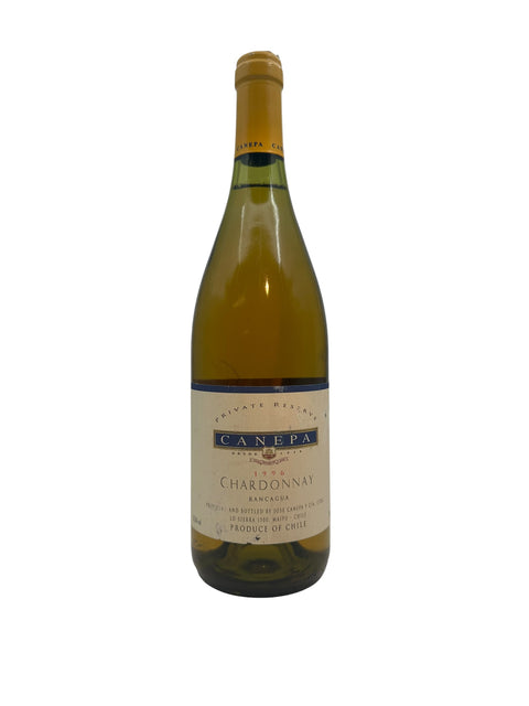 Bouteille de Chardonnay Canepa 1996 avec étiquette