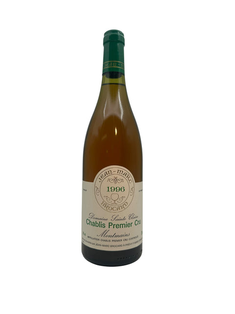 Bouteille de Chablis Premier Cru Montmains Jean-Marc Brocard 1996