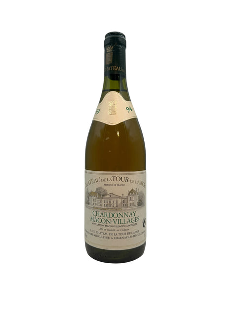 Bouteille de vin blanc Chardonnay Château de la Tour de l'Ange 1994