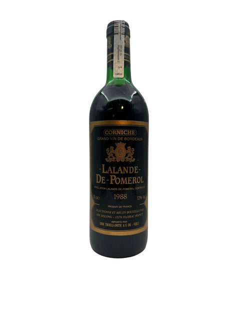 Bouteille de Corniche de Lalande-de-Pomerol de 1988