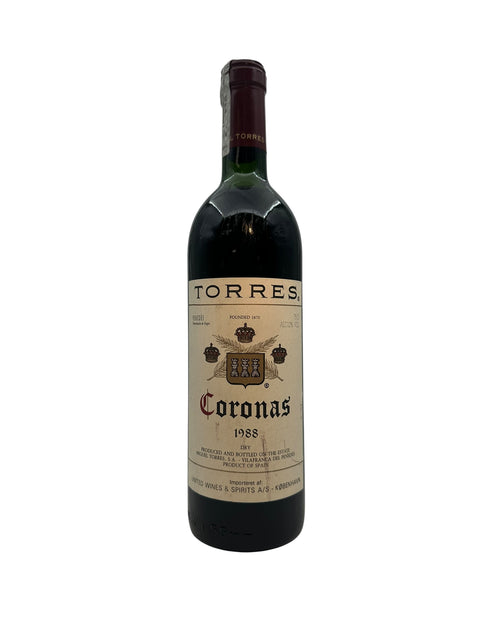 Bouteille de Coronas 1988 de vin rouge Torres