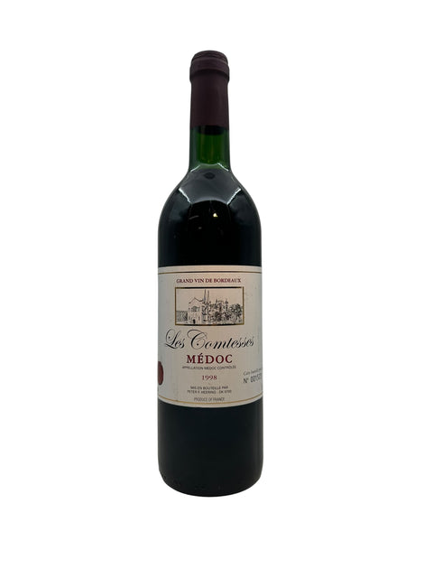 Bouteille de vin rouge Les Comtesses Médoc 1998