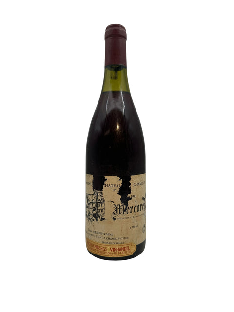 Bouteille de vin rouge Mercurey Château Chamilly 1993