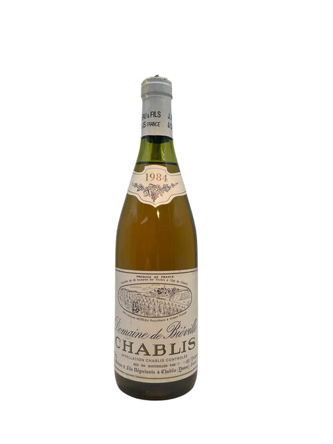 Bouteille de Chablis Domaine de Biéville 1984