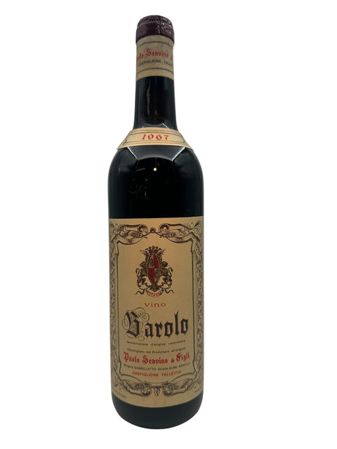 Bouteille Barolo Paolo Scavino 1967 avec étiquette