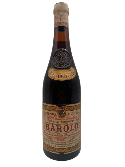 Étiquette de Barolo Giacomo Pannunzio 1967 avec dessin détaillé