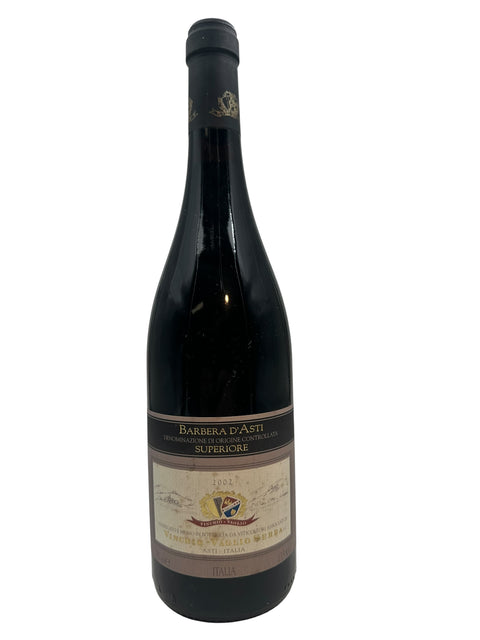 Bouteille de vin rouge Barbera d'Asti Vinchio Vaglio 2002