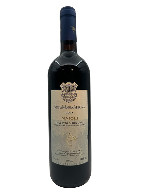 Bouteille de vin rouge Maioli Anna Maria Abbona 2003