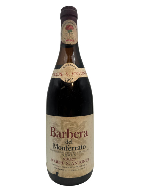 Bouteille de vin rouge Barbera del Monferrato Podere S. Antonio 1991