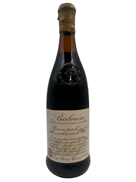 Bouteille de vin rouge italien Barbaresco Luigi Bosca 1967
