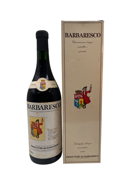 Bouteille Barbaresco 1990 avec emballage d'origine