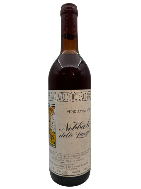 Bouteille de Nebbiolo delle Langhe de Dellatorre, millésime 1983