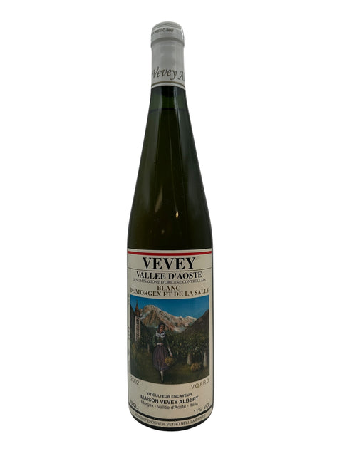 Bouteille de vin blanc Vevey Maison Vevey Albert 2002 de la Vallée d'Aoste