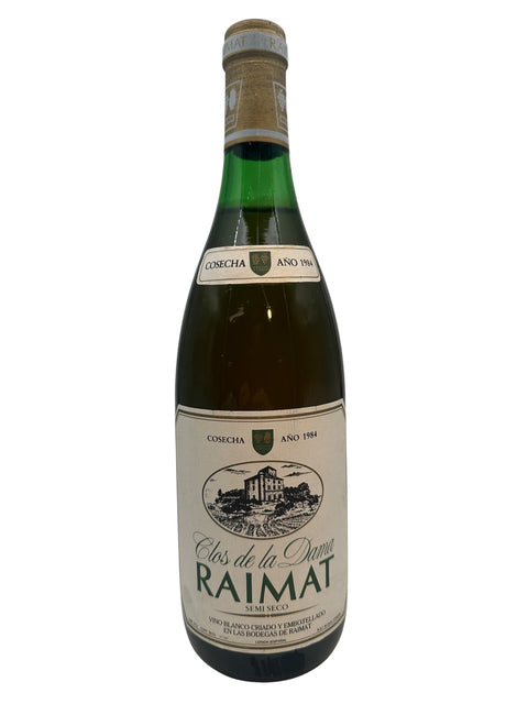 Bouteille de vin blanc Clos de la Dama Raimat 1984