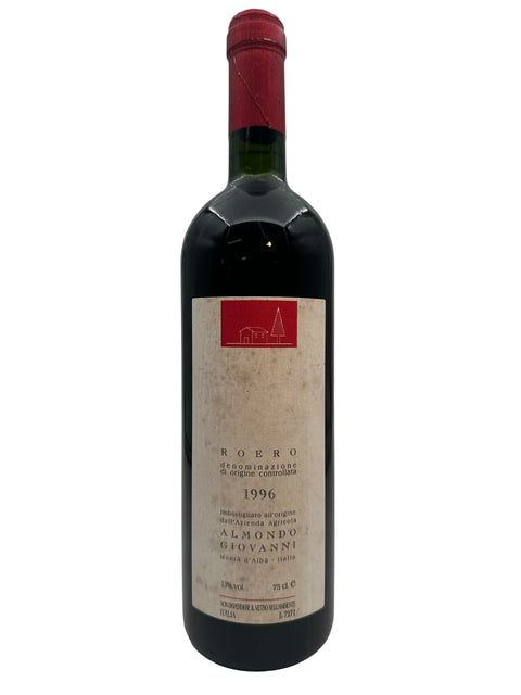 Bouteille de vin rouge Roero Almondo Giovanni 1996