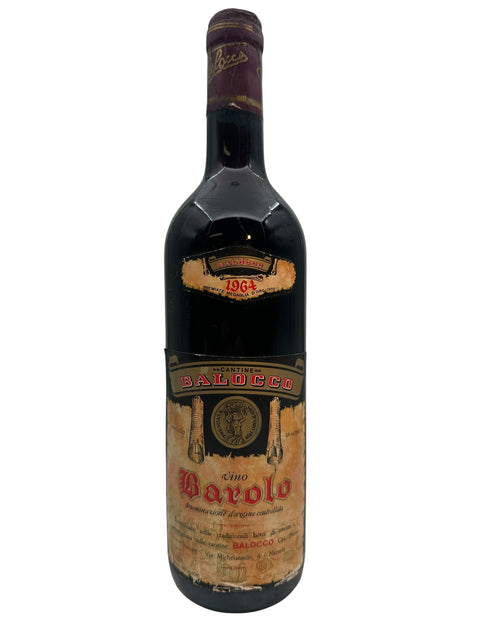 Bouteille de vin rouge Barolo Balocco 1964