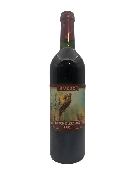 Bouteille de vin rouge Buzet Baron d'Ardeuil 1991