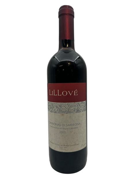 Cannonau di Sardegna LiLLovè 2003 vin rouge de Sardaigne