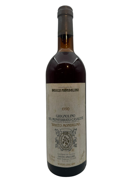 Grignolino del Monferrato Casalese Bricco Mondalino 1990 bouteille de vin rouge