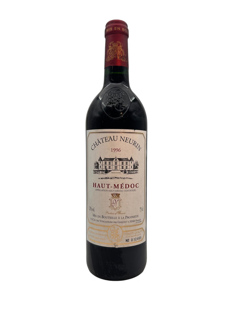 Flaske af Chateau Neurin Haut Médoc 1996 fransk rødvin