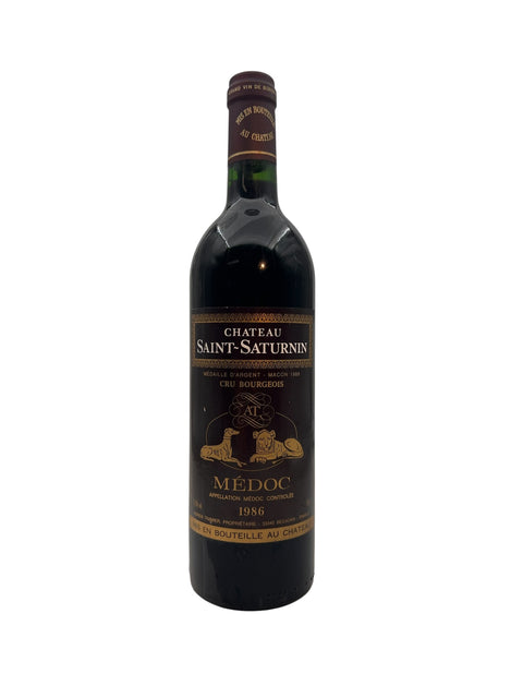 Flaske af Château Saint-Saturnin 1986 rødvin fra Médoc